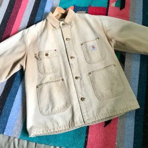 Vintage Carhartt J01 Brown Detroit Blanket Lined Jacket Made US